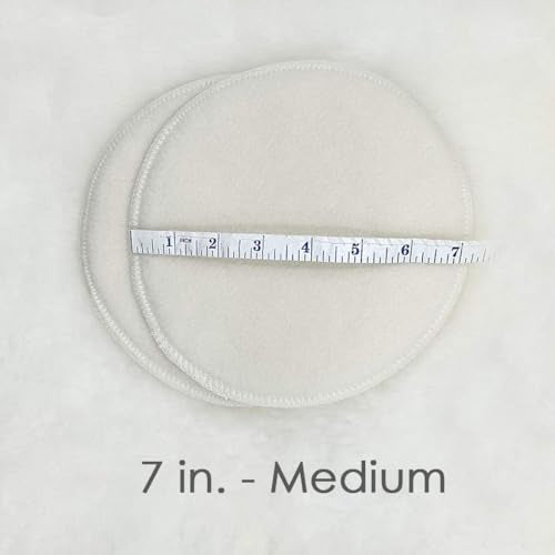 Soothingly Soft Merino Wool Nursing Pads, Style Softline, Extra Thickness, 7 in. Diameter - size: 7 Inch, Extra Thickness