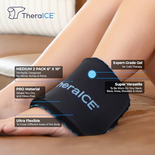 TheraICE PROpack Ice Pack for Injuries Reusable Multipurpose Cold 6x10-2PK - size: Medium (Pack of 2)