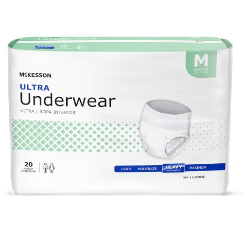 McKesson Ultra Adult Incontinence Underwear, Heavy Absorbency, 44 in, 80 ct - size: Medium (80 Count)