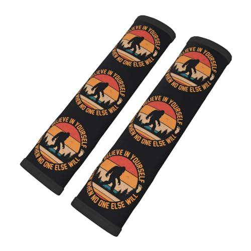 Bigfoot Sasquatch 2PCS Car Seat Belt Cover Pad, Comfortable Soft Seatbelt Shoulder & Neck Protection Cushion, Car Accessories Interior,Cars Seat Strap Pads Decor Fit for Cars Trucks Backpack - color: Bigfoot