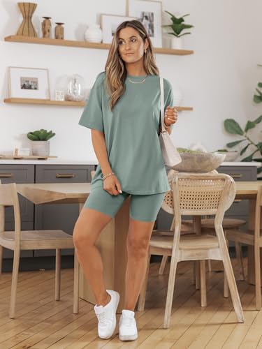 AUTOMET Women 2 Piece Sets Summer Outfits 2026 Two Piece Matching Clothing - color: Lightgreen, size: X-Large
