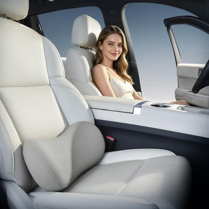 BABUR Lumbar Support Pillow for Car, Coccyx Pain Relief Cushion - color: Black