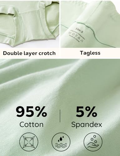 ALLBASE 5 Pack Womens Cotton High Waisted Full Coverage Underwear(Regular & Plus Size) - color: Multicolor-5pack, size: Large