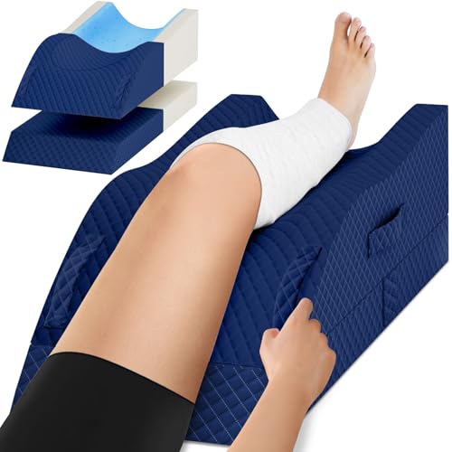 TranquilRelax Leg Elevation Pillows for After Surgery, Full-Blue - color: Full Blue, size: Single Leg
