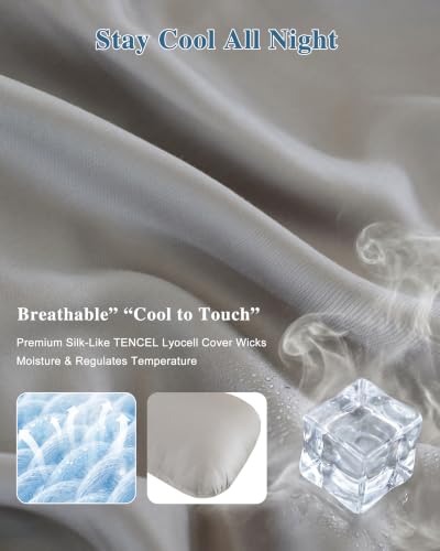 YZ HOME Weighted Body Pillow 6.5lbs Cooling Body Pillow (41" x 10") - color: Grey (6.5 Lbs)