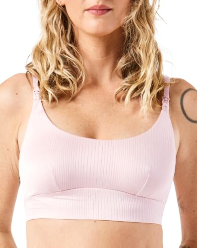 Bodily Everything Wireless Nursing & Maternity Bra with Clip Down Access - color: Himalaya, size: Large