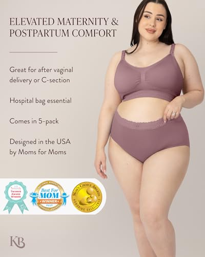 Kindred Bravely High Waisted Postpartum and Maternity Underwear - color: Neutrals, size: Large
