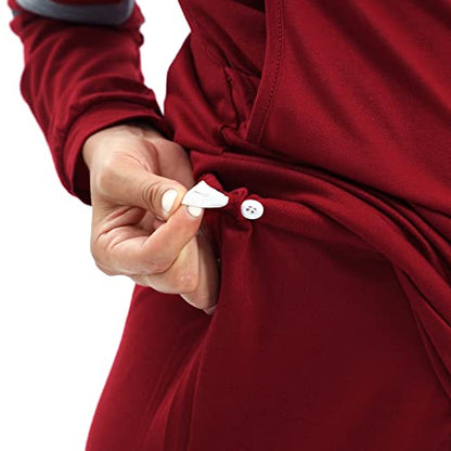 Maternity Nursing Pajamas Set Breastfeeding Sleepwear Suit Nursing Pjs Set - color: A, size: Large