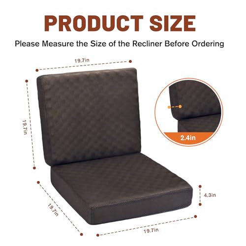 Egg Crate Foam Recliner Cushions with Back Support for Long Sitting