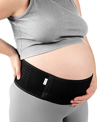 Jill & Joey Maternity Belt - Belly Band for Pregnant Women - Back Brace & Belly Support - Pregnancy Must-Have - Back Pain Relief (Black, Medium) - color: Black, size: Medium