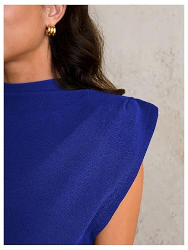 OYOANGLE Women's Maternity Cap Sleeve Pregnancy Bodycon Midi Dresses - color: Royal Blue, size: Medium