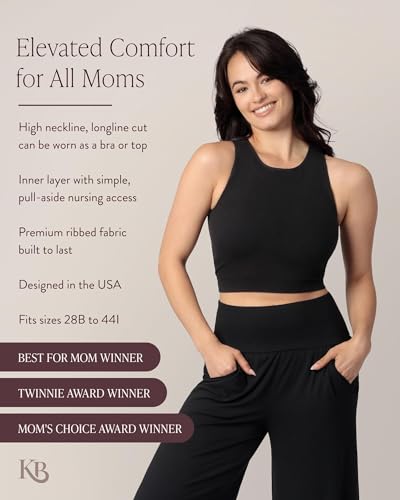 Kindred Bravely Sublime Longline Nursing Bra for Breastfeeding, Maternity - color: Deep Burgundy, size: Large