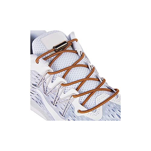 Elastic Shoe Laces - No Tie Shoelaces for All Adult and Kids Sneakers Fits Board Shoes and Casual Shoes (2 Pairs) - color: Light Brown