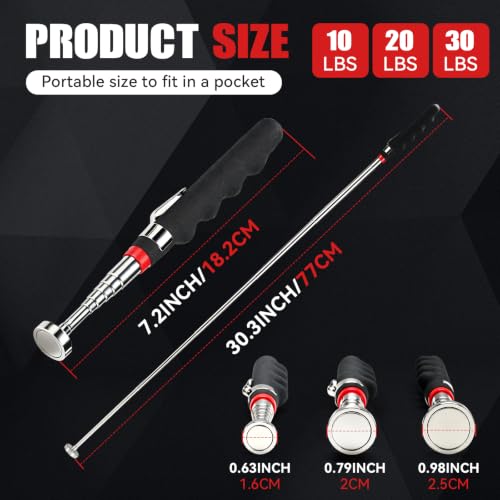 E BAVITE 6 Pack Telescoping Magnet Pick-up Tool Extendable up to 30" - size: 6 Telescop