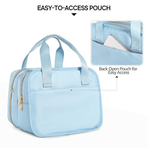 Fasrom Wearable Breast Pump Bag, Insulated Pump Carrying Case with Cooler - color: Blue