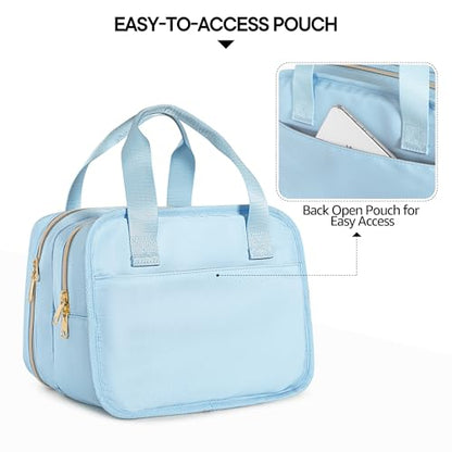 Fasrom Wearable Breast Pump Bag, Insulated Pump Carrying Case with Cooler - color: Blue