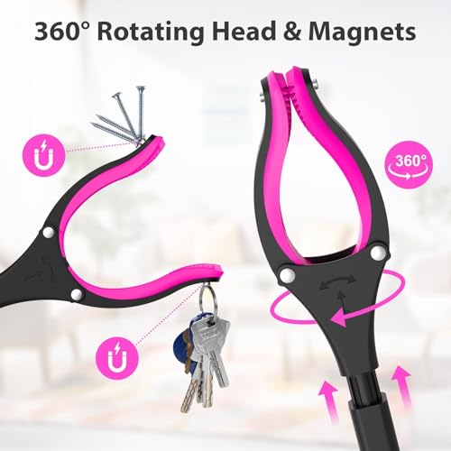 36" Grabber Reacher Tool Pink+Green 2 Pack