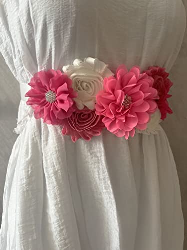 Wedding flowers sash belt Pregnancy sash maternity sashes - color: Hot Pink