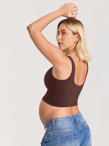 MOMANDA Longline Sports Nursing Bras - color: Taupe, size: Large