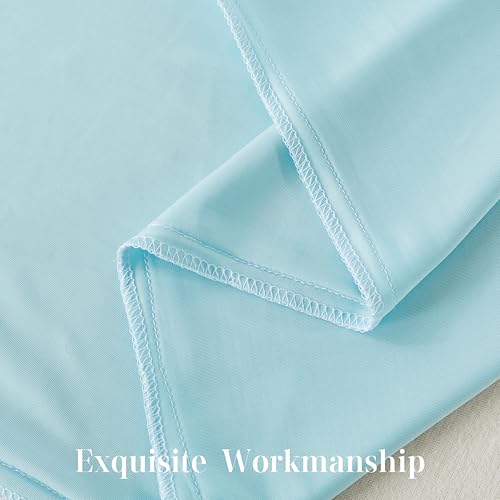 WhatsBedding Memory Foam Body Pillow with Cover, Long Bed Pillow for Adults - color: White Pillow+ Cooling Blue Pillowcase