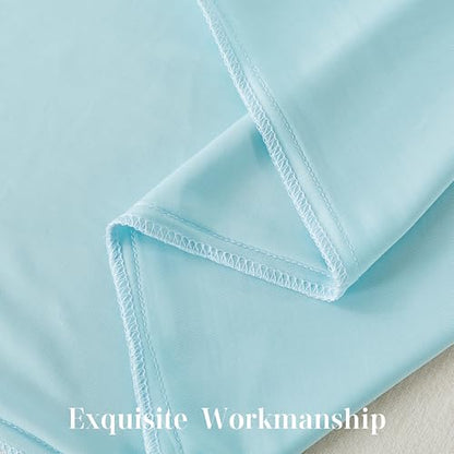 WhatsBedding Memory Foam Body Pillow with Cover, Long Bed Pillow for Adults - color: White Pillow+ Cooling Blue Pillowcase