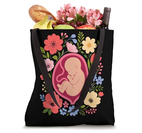 Midwife Baby Labor Delivery Flowers Birth Tote Bag