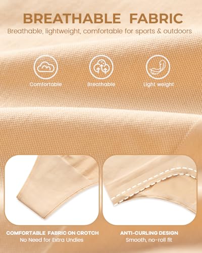 Seamless High Waisted Tummy Control Shapewear Thong - color: Nude, size: XX-Large