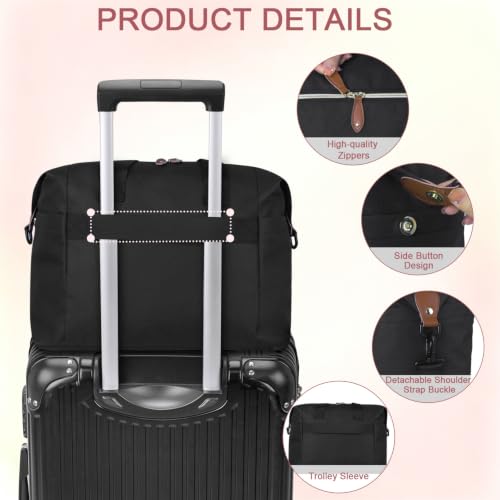 Pritent Diaper Bag Tote Waterproof Maternity Baby Bags with Pacifier Case - color: Black, size: Medium