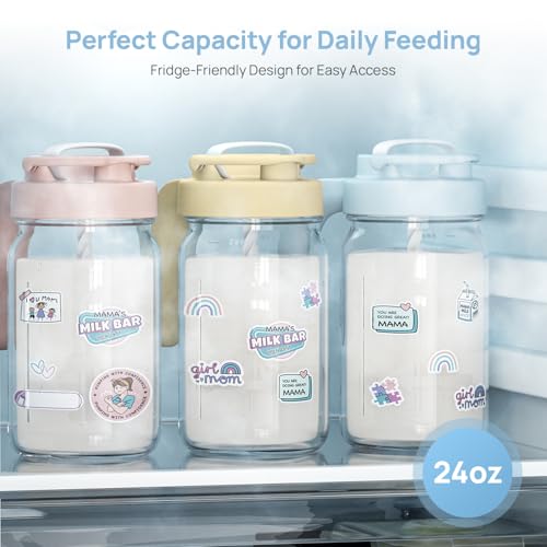 Papablic Breast Milk Pitcher, Formula & Baby Feeding Container, Yellow - color: Yellow