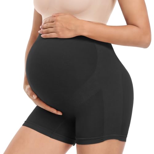 Summer Mae Maternity Shapewear Viscose Made from Bamboo Seamless for Dress - color: Black, size: Small