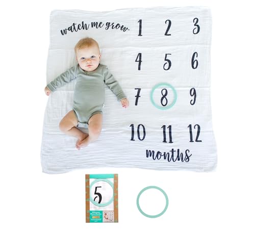 Kate & Milo Monthly Baby Milestone Blanket - color: Milestone Blanket