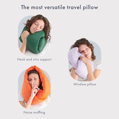 Huzi Infinity Pillow - Home Travel Soft Neck Scarf Support Sleep (Navy) - color: Navy
