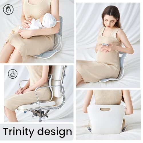 Lumbar Support Cushion – Silver, Large, Office, Chairs & Car Seats - color: Silver, size: Large