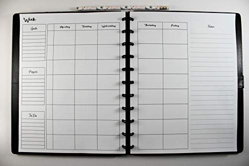 Weekly Lesson Planner Inserts for 11-Disc Big Happy Planner, Big Academic Planner, Big Student Planner, Big Teacher Planner, Big Happy Planner Inserts (Planner Sold Separately)
