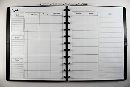 Weekly Lesson Planner Inserts for 11-Disc Big Happy Planner, Big Academic Planner, Big Student Planner, Big Teacher Planner, Big Happy Planner Inserts (Planner Sold Separately)