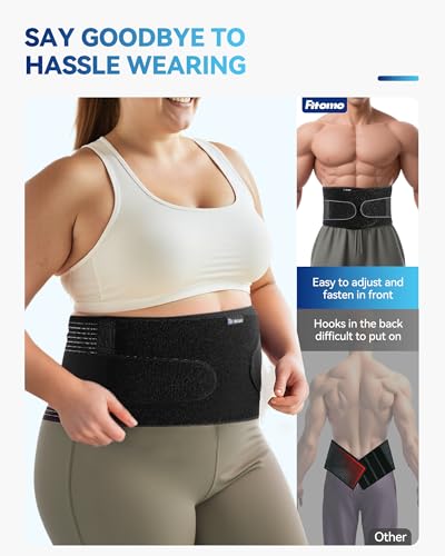 Umbilical Hernia Belt, Adjustable Pressure Support with 3D Pad, XXL - color: Black Stripes, size: XXL