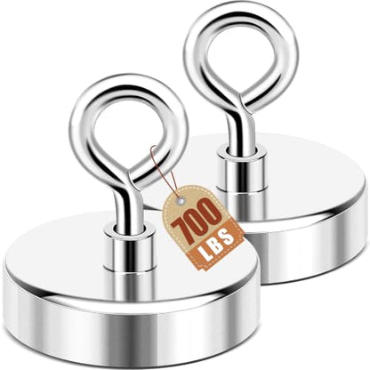 DIYMAG Fishing Magnet, 2.95 Inches Large Strong Magnets for Lifting 2 Pack - size: 75mm(2.95 inches)-2Pack, style: Single Hole