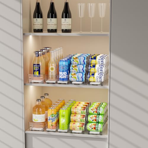 5Pack Self Pushing Drink Organizer for Fridge,Expandable Soda Can Organizer - size: 5Pack
