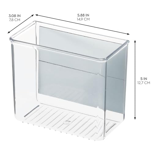 iDesign Magnetic Small Clear Plastic Organizer Bins, 4-Pack - size: Small, style: Pack of 4