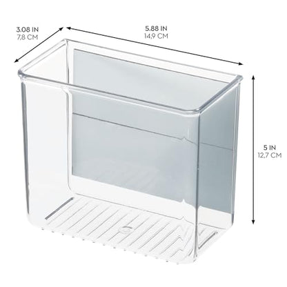 iDesign Magnetic Small Clear Plastic Organizer Bins, 4-Pack - size: Small, style: Pack of 4