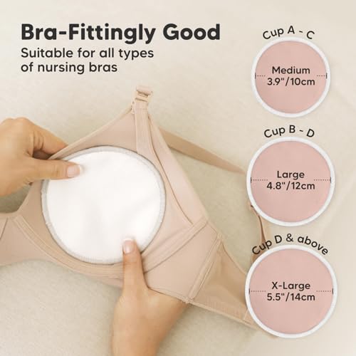 14-Pack Reusable Nursing Pads for Breastfeeding (Lovelle, M 3.9") - color: Lovelle, size: Medium 3.9"
