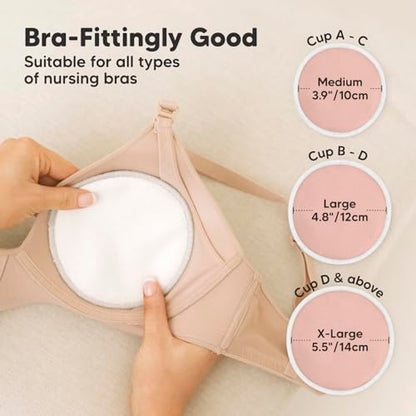 14-Pack Reusable Nursing Pads for Breastfeeding (Lovelle, M 3.9") - color: Lovelle, size: Medium 3.9"