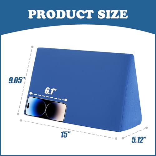 Small Wedge Pillow, Wedge Pillow for Bed Sores, Positioning Pillow - color: 1 Unit, Blue