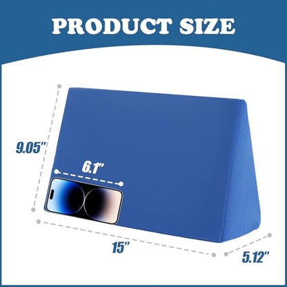 Small Wedge Pillow, Wedge Pillow for Bed Sores, Positioning Pillow - color: 1 Unit, Blue