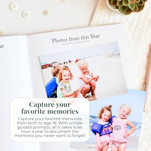 Duncan & Stone Childhood Memory Book for Kids, Prompts, Sky Blue - color: Sky Blue