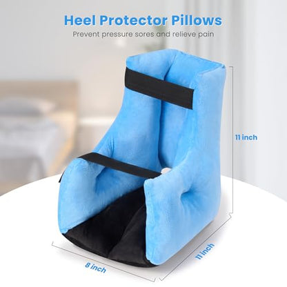 2 Pcs Heel Protectors for Pressure Sores，Adjustable Heel Cushion Boots