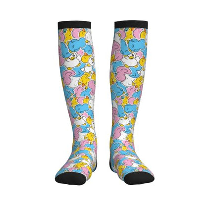 Compression Socks Women and Men 15-20mmHg-Circulation Support Socks for Athletic Running Cycling - color: Duck