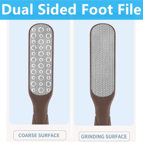 Fu Store 2 Pack Foot Files Callus Remover Foot Rasp Dual Sided Foot File - color: Brown