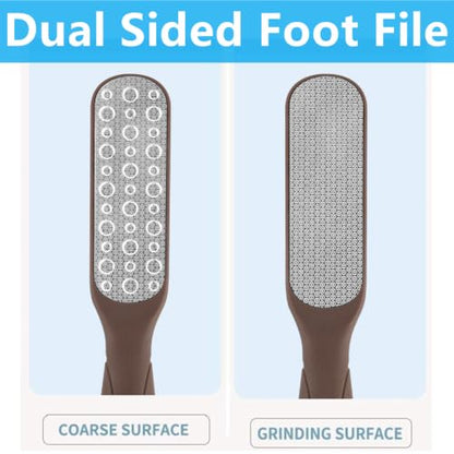 Fu Store 2 Pack Foot Files Callus Remover Foot Rasp Dual Sided Foot File - color: Brown
