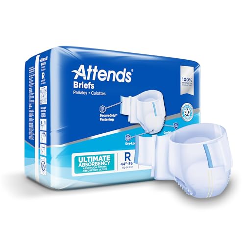 Attends Adult Incontinence Briefs, Regular, Ultimate Absorbency, 20ct Bag - size: Regular (Pack of 20)